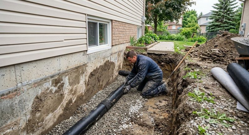 Basement Drainage Installation in Grand Rapids, MI