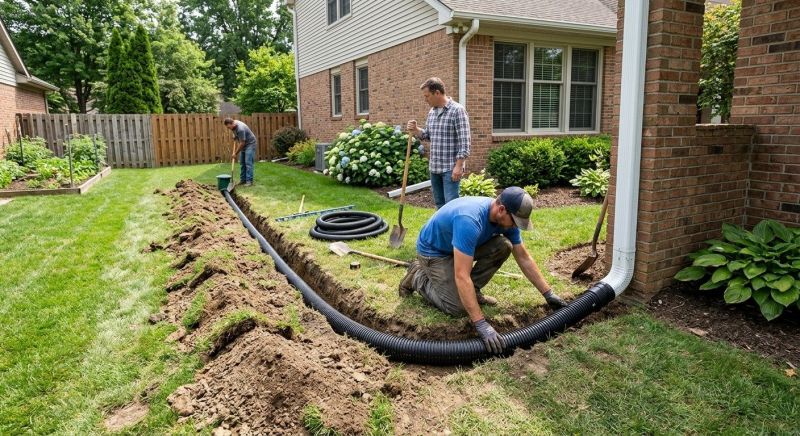 Downspout Trenching in Marietta, GA