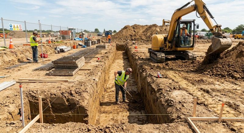 Footer Excavation in Katy, TX