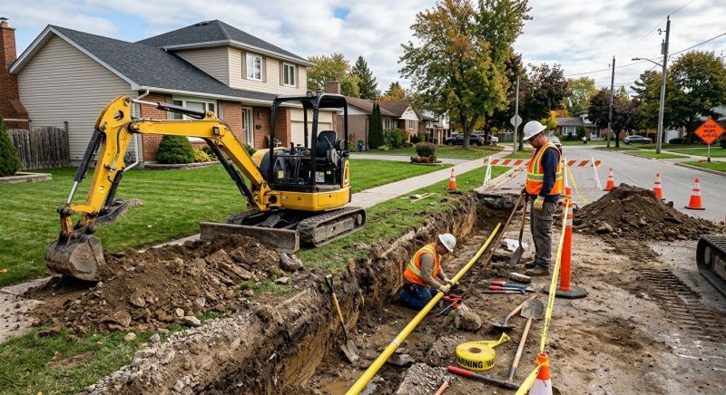 Gas Line Excavation in Katy, TX