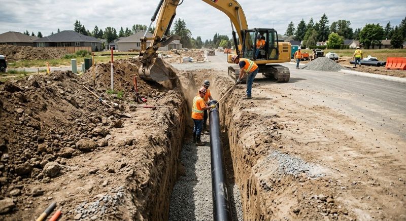 Gas Line Excavation in Conroe, TX