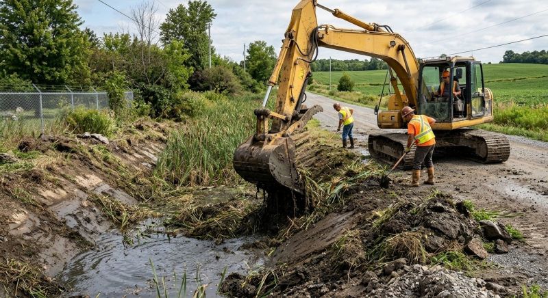 Drainage Ditch Excavation in Katy, TX